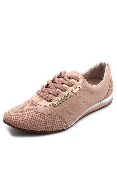 Casual Tênis Couro Jorge Bischoff Croco Nude Compre Agora Dafiti Brasil