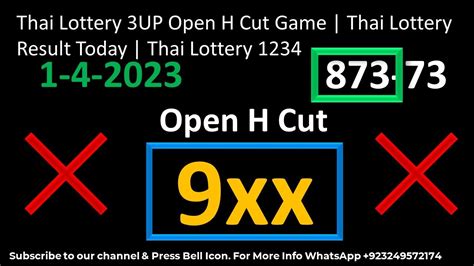 Thai Lottery 3UP Open H Cut Game Thai Lottery Result Today Thai