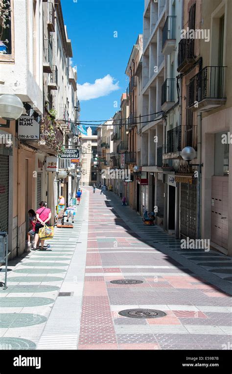 FIGUERES, SPAIN - JULY 12: Old city in Figueres, Spain on July 12, 2014 ...