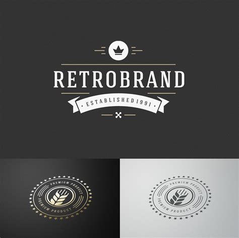 retro logotypes logo templates  creative market