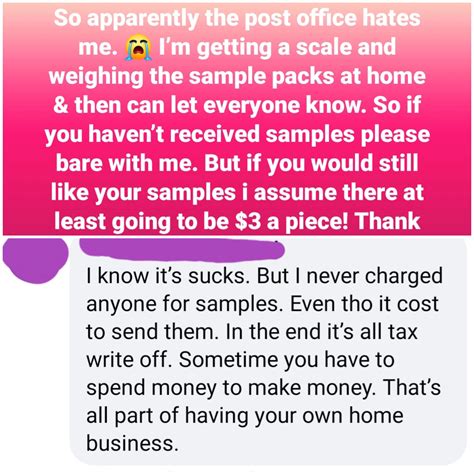 MLM Boss Babe Is Now Charging For Samples Because She Never Puts Enough Postage On The Packages