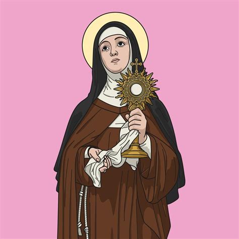 Saint Clare of Assisi Colored Vector Illustration 10106799 Vector Art ...