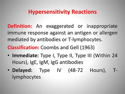 mechanisms   types  hypersensitivity reactionspptx