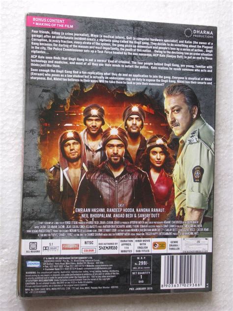 Ungli Emraan Hashmi DVD Hindi Movie Bollywood English Subtitles Brand