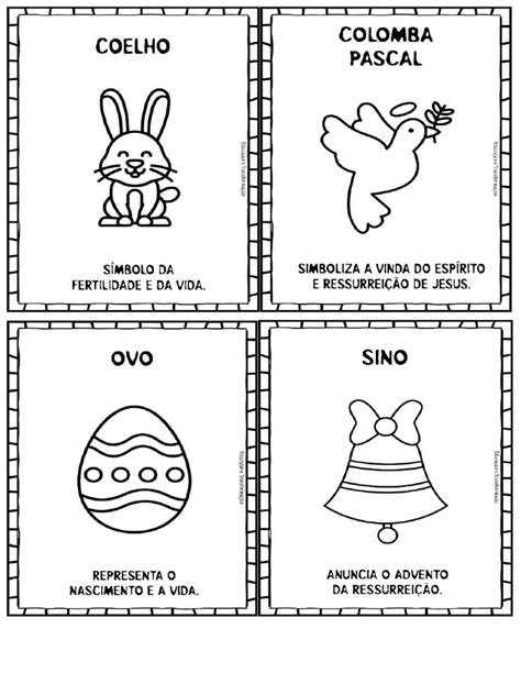 Simbolos Da Pascoa para Pintar e Colar No Cartaz | PDF