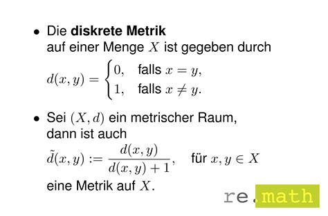 re.math | Metrik