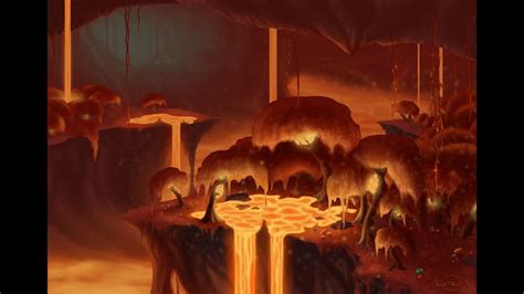Minecraft Fanart Realistic Crimson Forest Biome Youtube