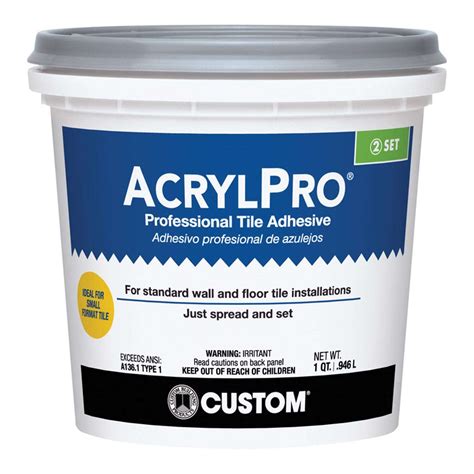 Custom Building Products AcrylPro Ceramic Tile Adhesive 1 qt - Ace Hardware