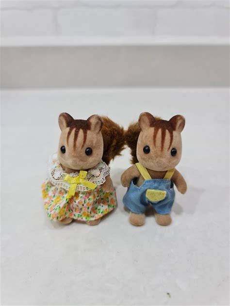 Sylvanian Families Squirrels Siblings Figurines, Hobbies & Toys, Toys
