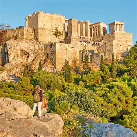 Tourists On The Areopagus Hill. Editorial Stock Photo - Image of ...