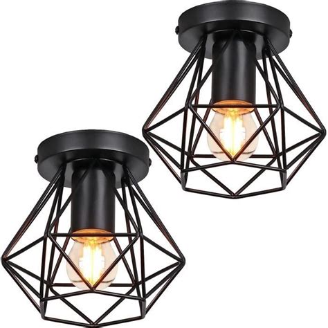 Plafonnier Industrielle Cage En M Tal Fer Forge Retro Suspension