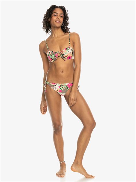 Printed Beach Classics Tie Side Bikini Bottoms For Women Roxy