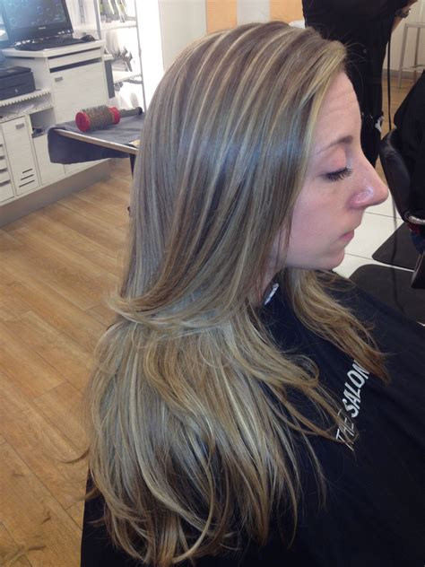 Full head of highlights with lowlight as her natural. | Long hair ...
