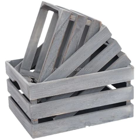 small wooden organizer crates basket rustic wooden crate storage