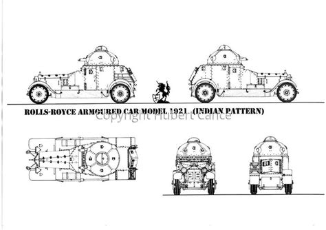 Rolls Royce Armored Car Model 1921 Indian Pattern Original Art By