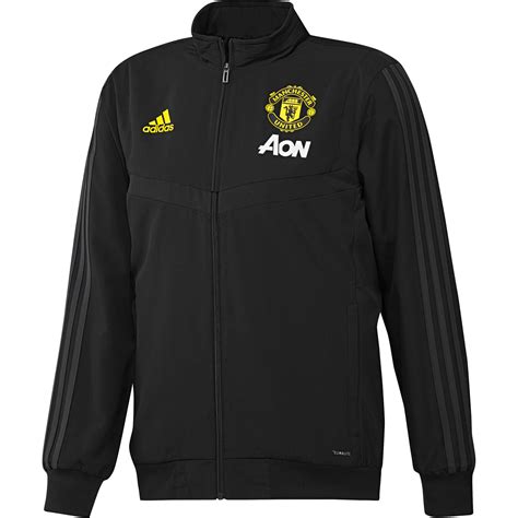 ADIDAS MANCHESTER UNITED VESTE DE SURVETEMENT NOIR 2019 2020 DX9044