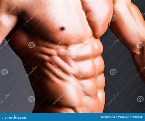 Male Model With Perfect Body Seductive Gay Close Up Male Chest Chest Muscles Muscled Male