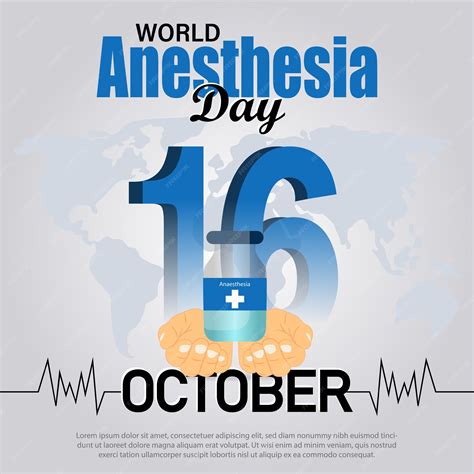 Premium Vector | Anesthesia day also known as world anesthesia day