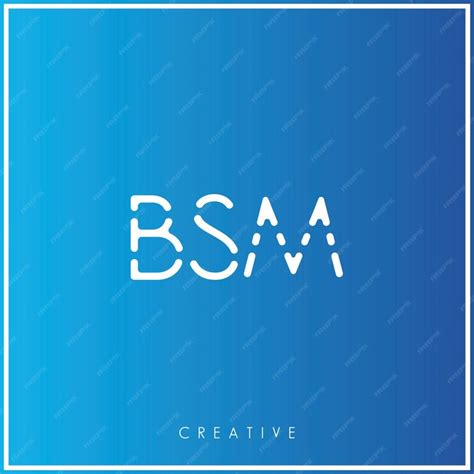 Premium Vector Bsm Creative Vector Latter Logo Design Minimal Latter