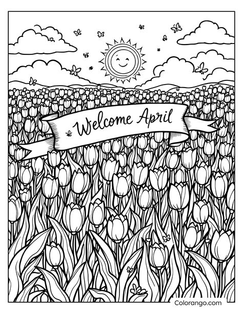 April Coloring Sheet Free