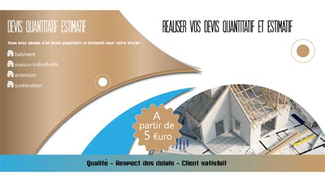 Je Vais Faire Le Devis Quantitatif Estimatif De Votre Maison Par Area D