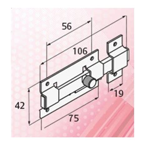 PASADOR DE SOBREPONER PHILLIPS 36 106MM CROMO LATON CROMO SATINADO