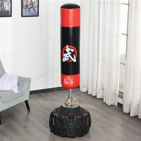 Saco de boxe em pé molas de base completa areia água Φ60x180 cm