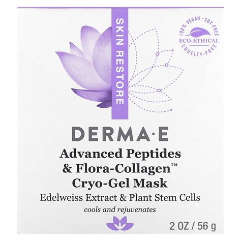 DERMA E, Advanced Peptides & Flora-Collagen Cryo-Gel Beauty Mask, 2 oz