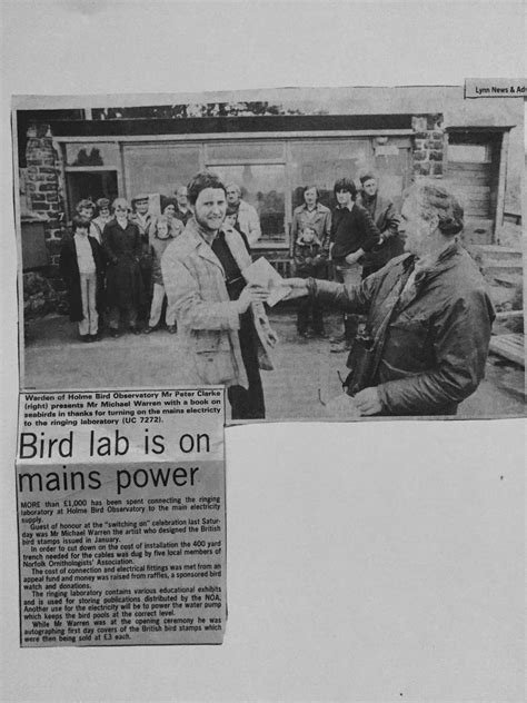 Penny S Hot Birding And Life Holme Bird Observatory Electricity Switch On Ceremony May