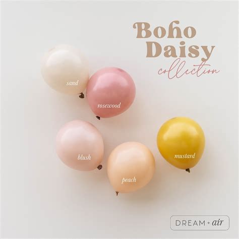 Boho Daisy DIY Balloon Garland Arch Kit Cream Nude Mustard Neutral