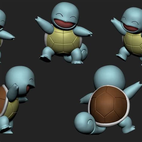 Descargar Archivo STL Pokemon Squirtle Wartortle Y Blastoise Con 3