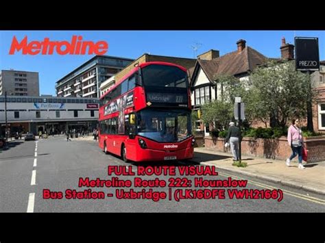 FULL ROUTE VISUAL London Bus Route 222 Hounslow Bus Station