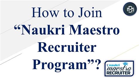 How To Join Naukri Maestro Recruiter Program Naukri YouTube