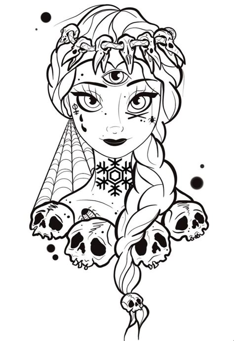 Disney Punk Princesses Coloring Pages