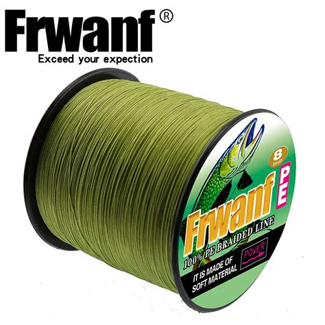 Frwanf japão super forte pe trançado linha de pesca 6lb 300lb 8 strand