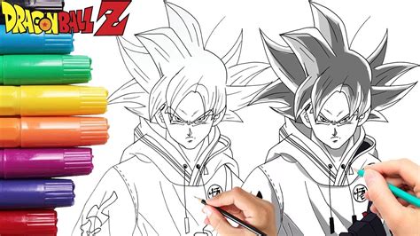 How To Draw Goku Mui Drip Step By Step Dragon Ball Youtube