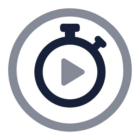 minimalist  timer play button icon  modern design style