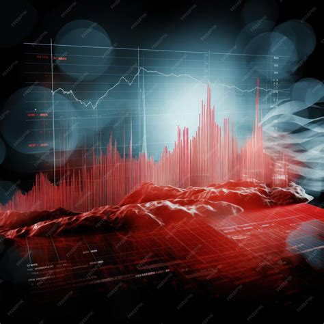 premium ai image  graph  shown   black background   graph