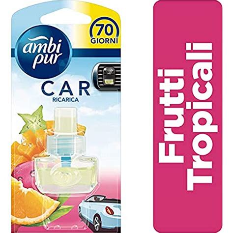 Ambi Pur Car Frutti Tropicali Deodorante Per Auto Con Ricarica 7 Ml