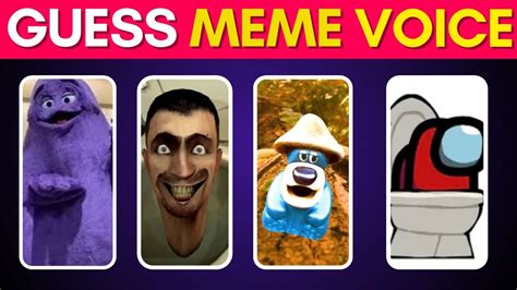 Guess Meme Voice Wednesday Dance Skibidi Toilet The Rock MrBeast