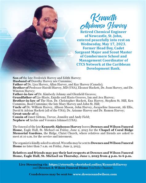 Kenneth Harvey - Downes & Wilson Funeral Home