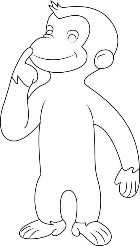 Curioso George Em P Para Colorir Imprimir E Desenhar Colorir Me