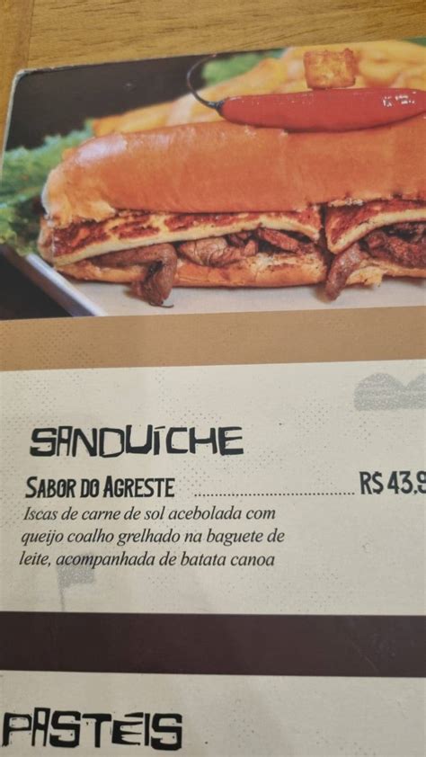 Menu Em Restaurante Gigante Nordestino Shopping Boulevard Rio De Janeiro