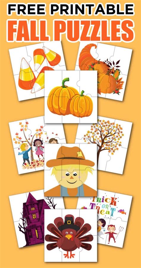 Free Printable Fall Puzzles For Kids | Autumn puzzle, Puzzles for kids ...