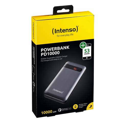 Intenso PD10000 Lithium Polymer LiPo 10000 MAh Anthracite