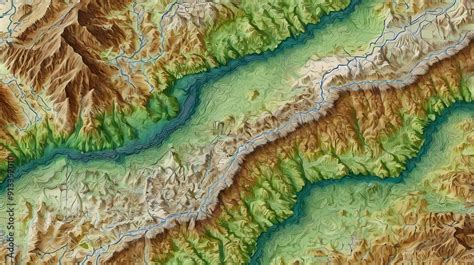 topographic map featuring  detailed layout  contour lines
