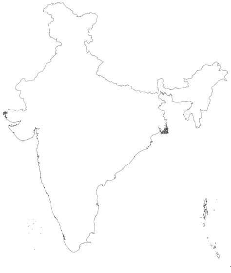 india political map blank  size