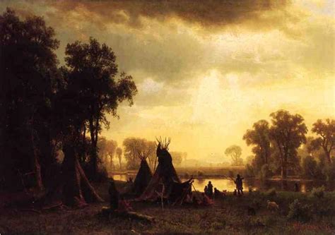 An Indian Encampment, 1861 - Albert Bierstadt - WikiArt.org