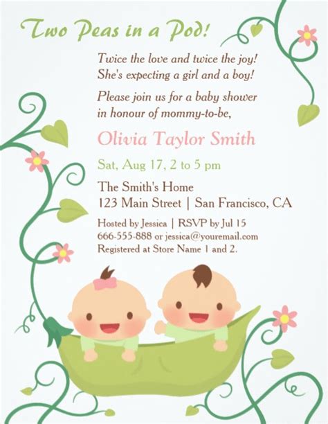 The Best Twins Baby Shower Invites - Twiniversity