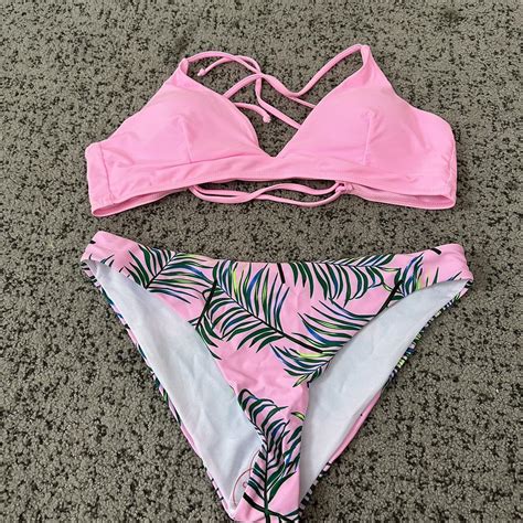 Cute Bikini Set Size L Never Worn Before New Depop